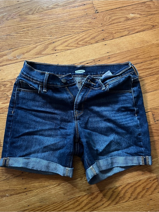 Old Navy Pants - Old Navy Dark Blue Rolled Cuff Denim Shorts